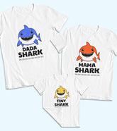 Shark Family Unisex Half Sleeve T-Shirts (Pack of 3)